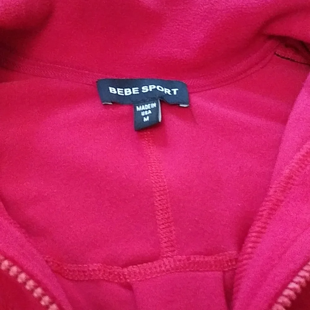 BEBE Sport Two Piece Sweat Suit, Women size M, Red - Picture 3 of 10